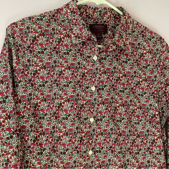 J Crew Poplin Shirt in Liberty Floral w Purple Women Size 6 - Picture 2 of 8